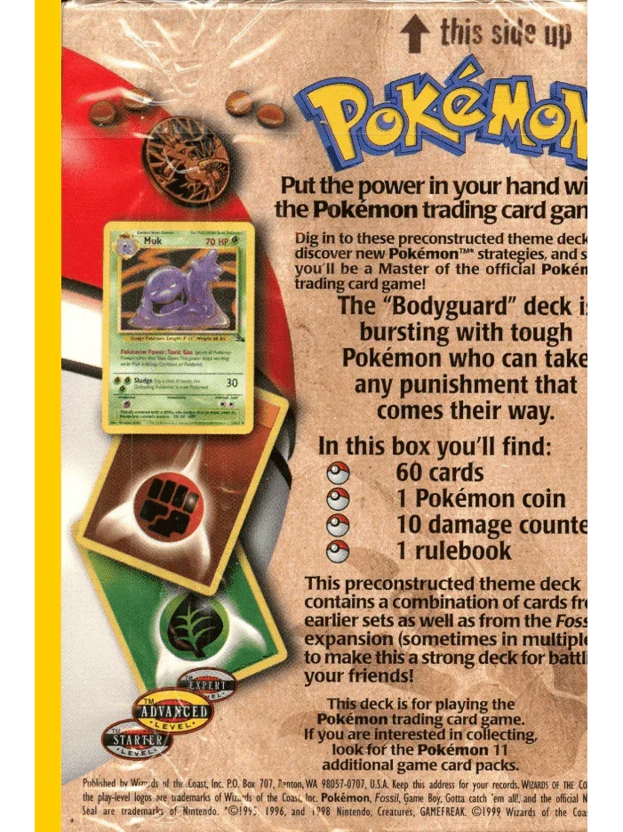 1999 Pokemon Bodyguard Theme Deck - Papa Joey's Collectibles