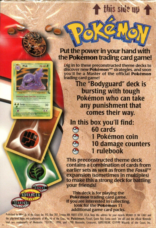 1999 Pokemon Bodyguard Theme Deck - Papa Joey's Collectibles