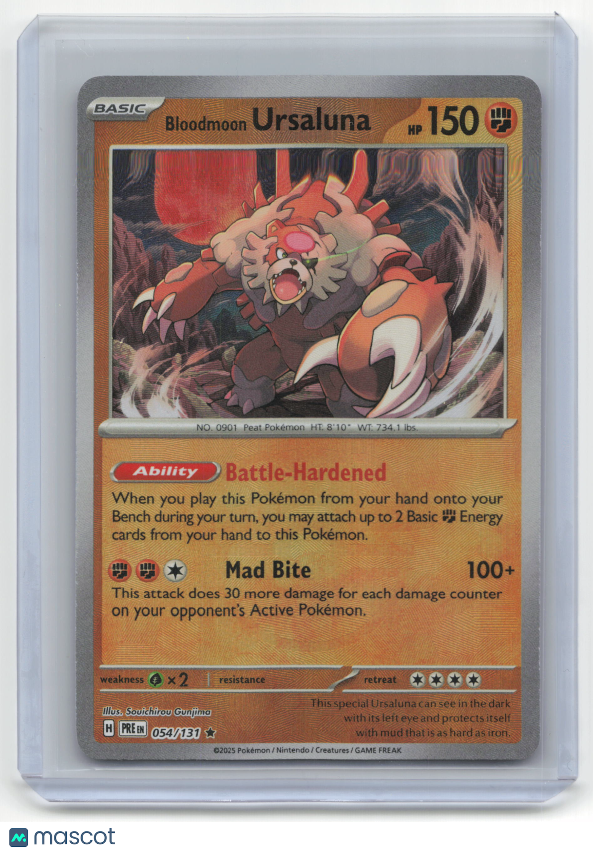2025 Pokemon TCG Ursaluna Prismatic Evolutions #054/131 MasterBall Holo