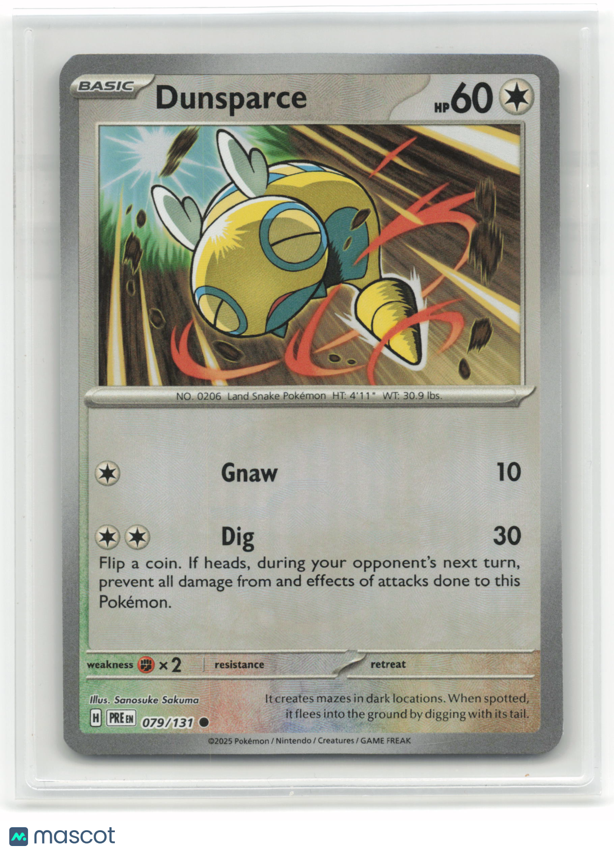 2023 Pokemon Dunsparce Prismatic Evolutions #079/131
