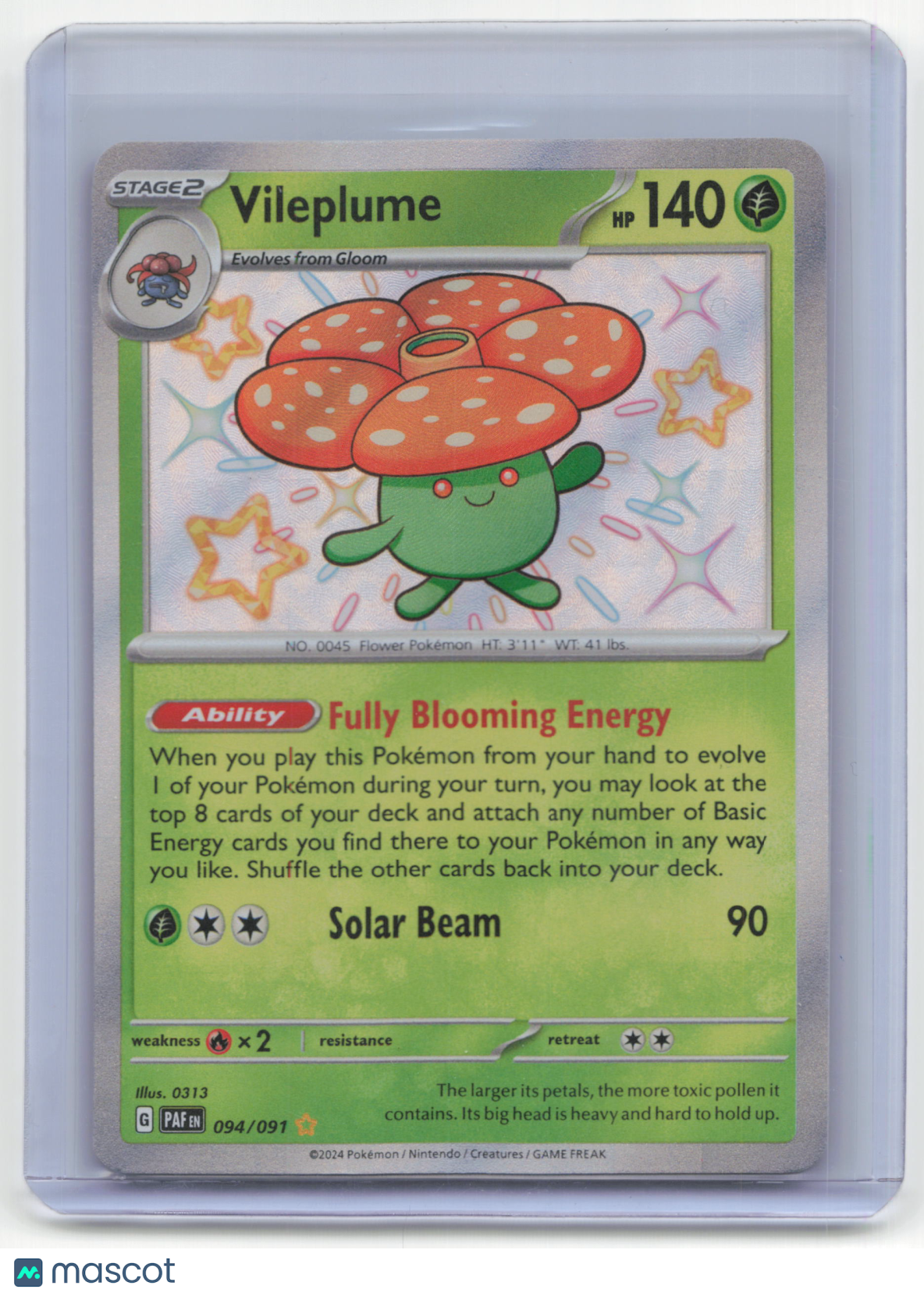 Pokemon Vileplume 2024 Paldean Fates #94/91 Near Mint