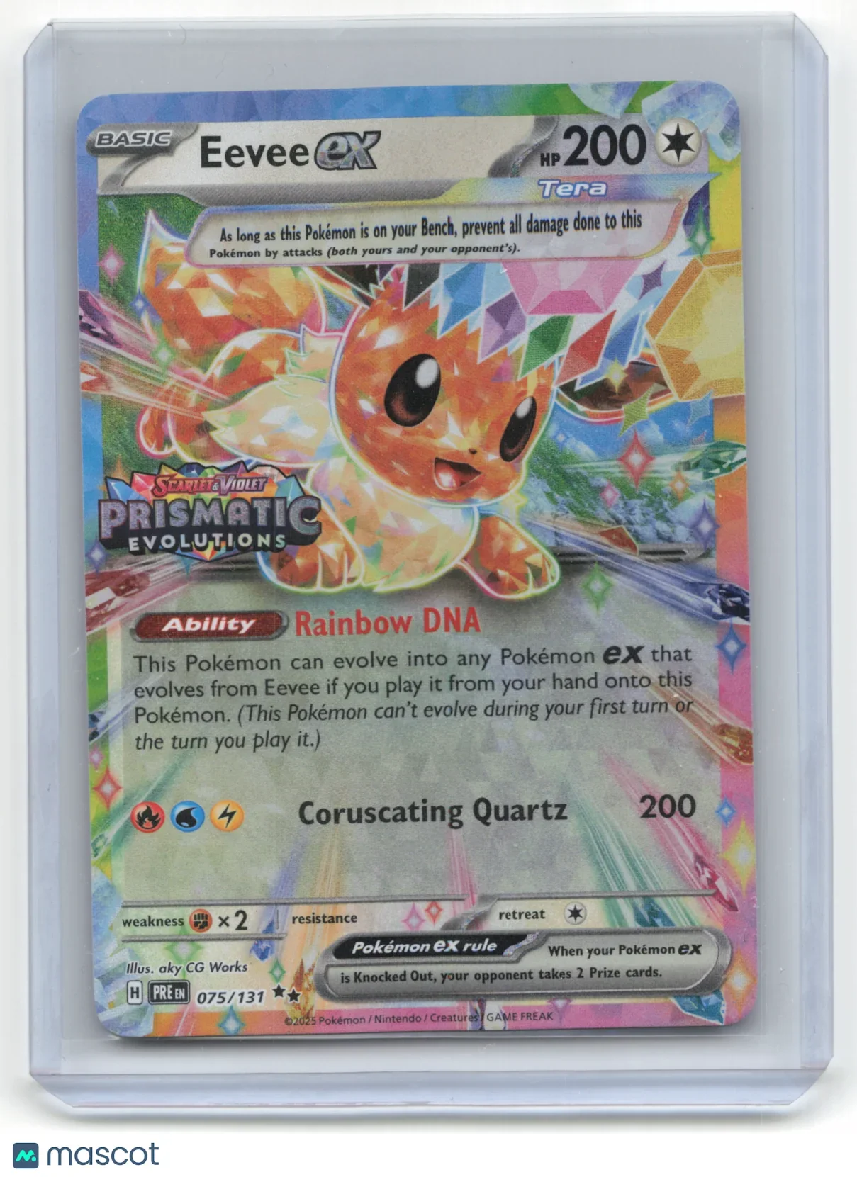2025 Pokemon Eevee EX Prismatic Evolutions #075/131 Stamped - Papa Joey's Collectibles