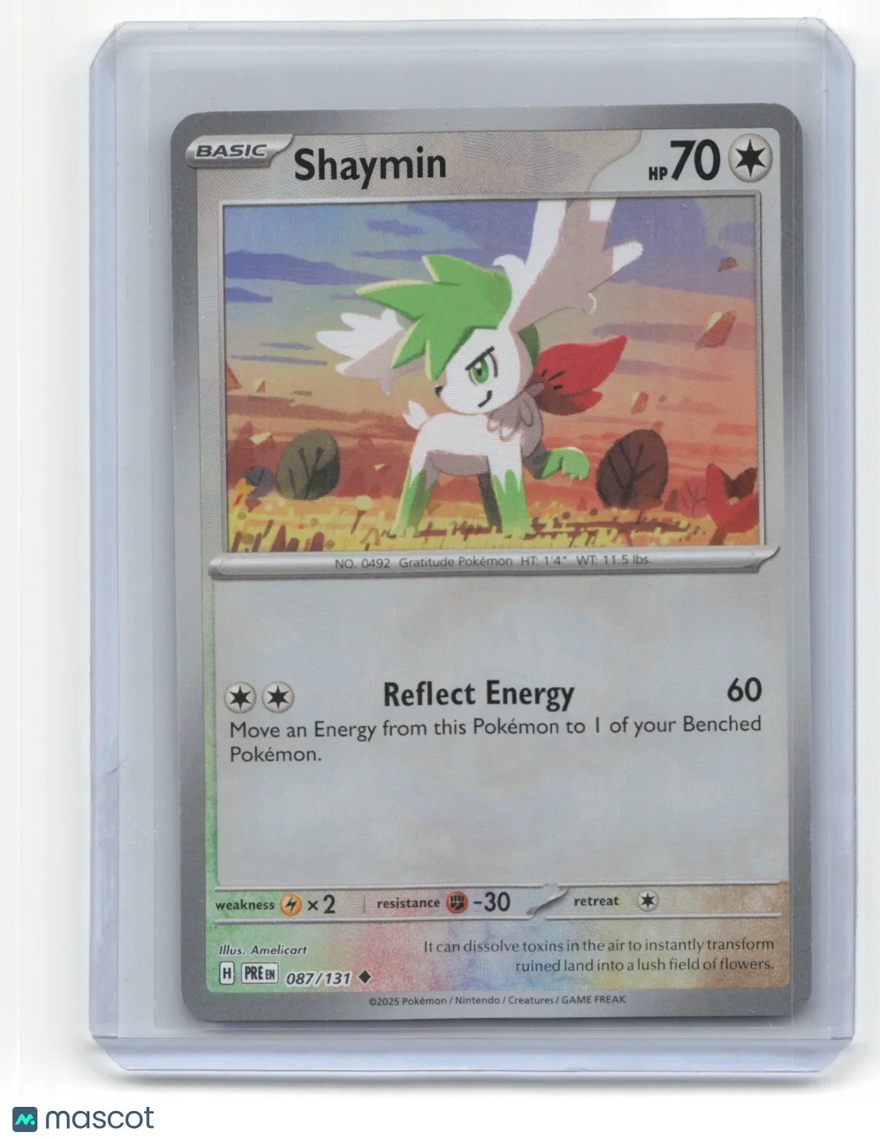2025 Pokemon TCG Shaymin Prismatic Evolutions #087/131 MasterBall Holo - Papa Joey's Collectibles