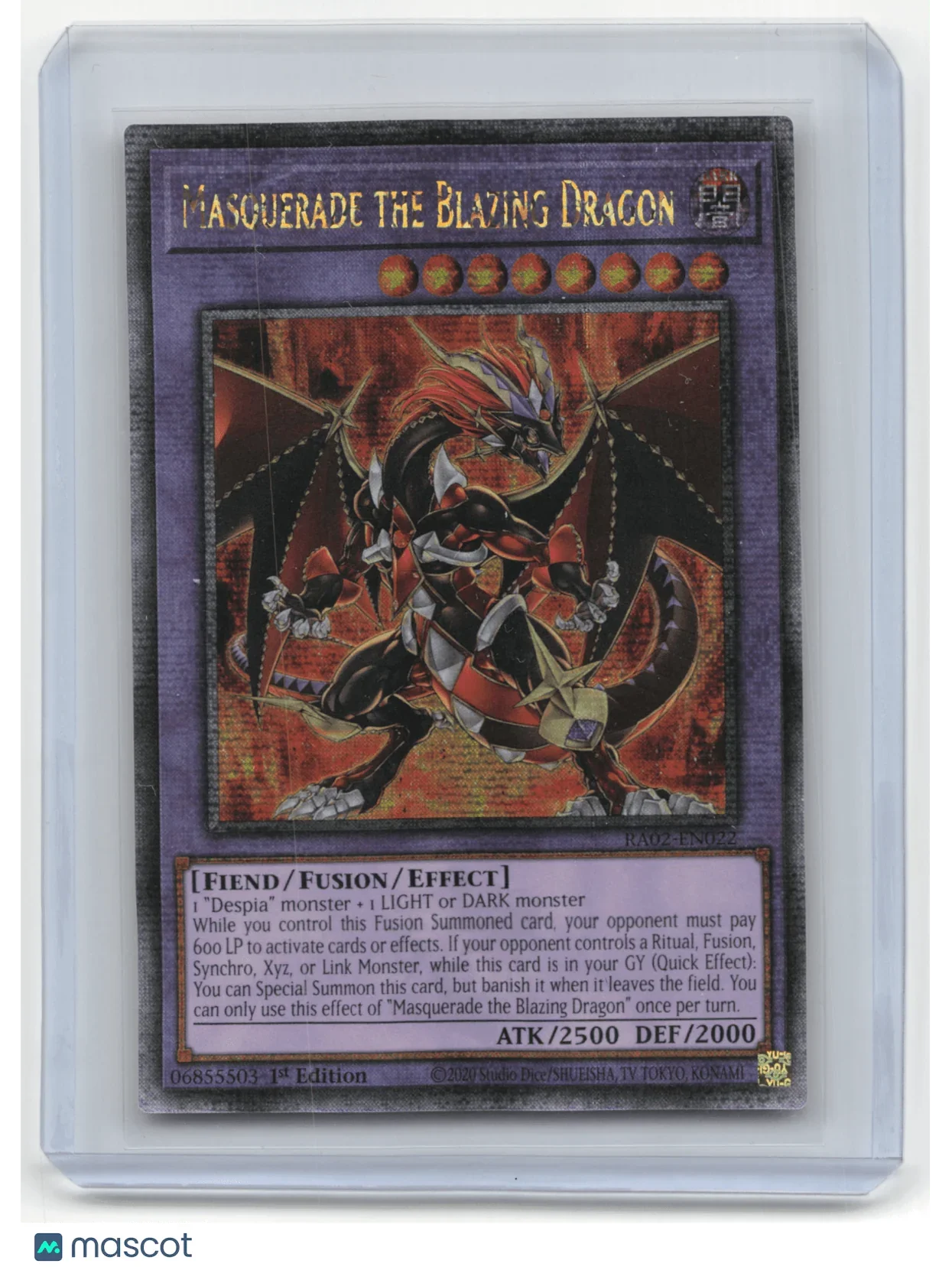 2021 Yu-Gi-Oh! Masquerade the Blazing Dragon 25TH ANNI RARITY COLL 2 #RA02-EN022 - Papa Joey's Collectibles