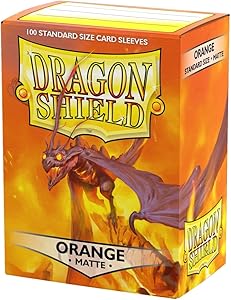 Dragon Shield Standard 20 Pt. Card Sleeves Orange Matte