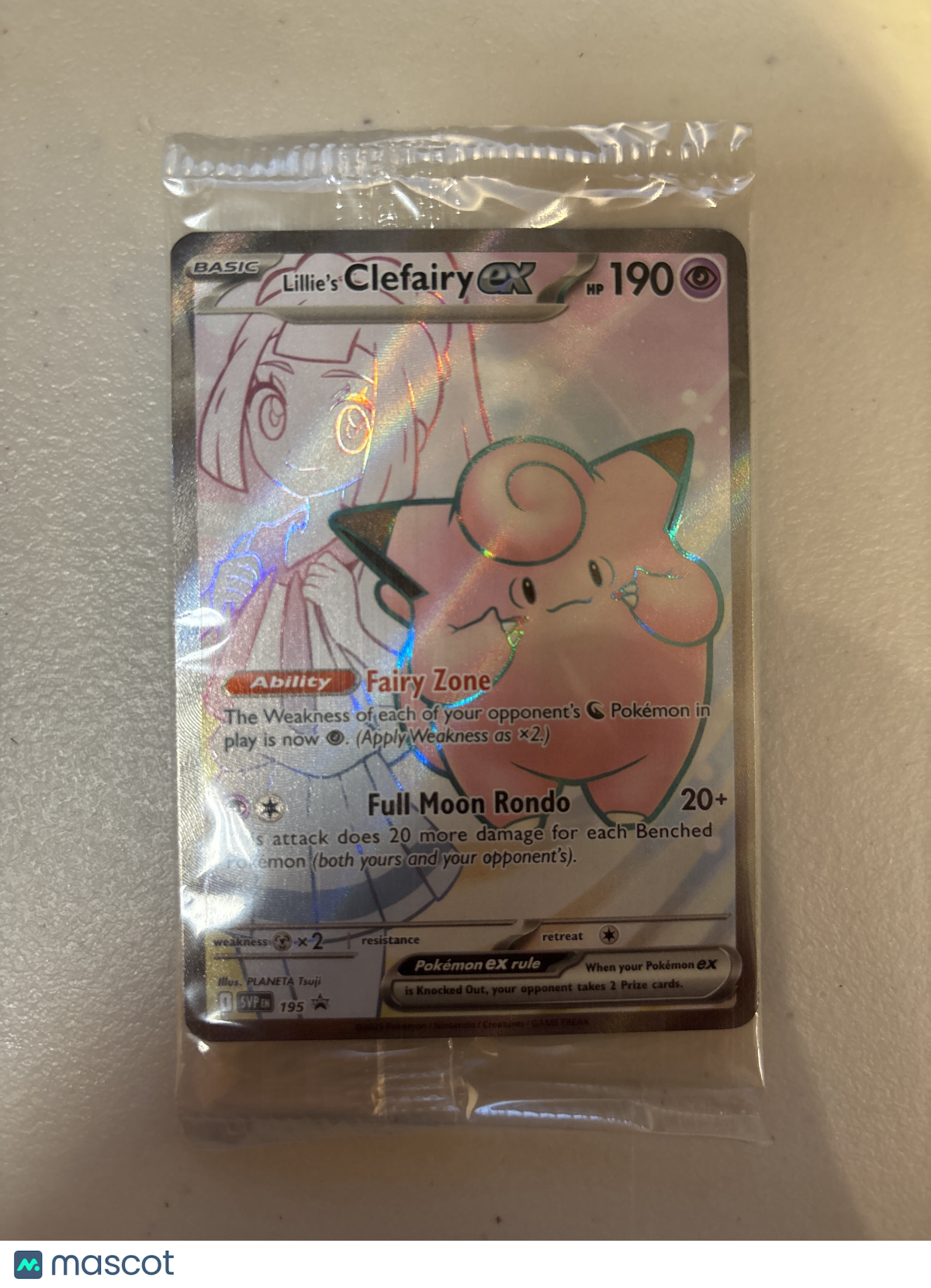 2025 Pokemon TCG Lillie's Clefairy EX Journey Together #SVP 195 Sealed Promo