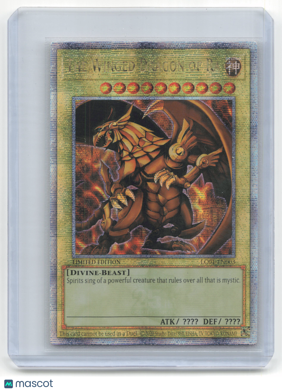 2023 Yu-Gi-Oh! The Winged Dragon of Ra Legendary Collection #LC01-EN003 QCR