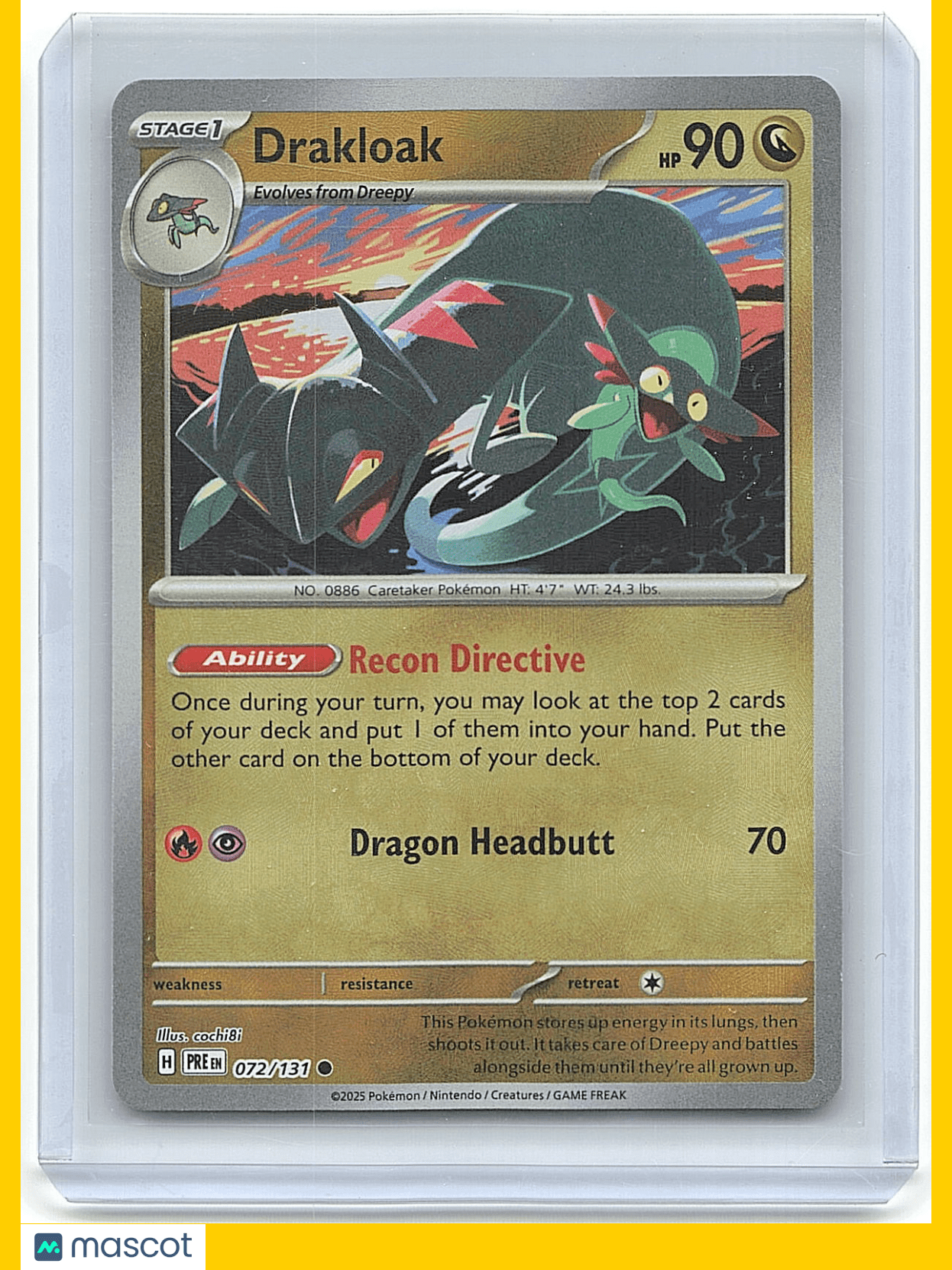 2019 Pokemon Drakloak #072/192 072/131
