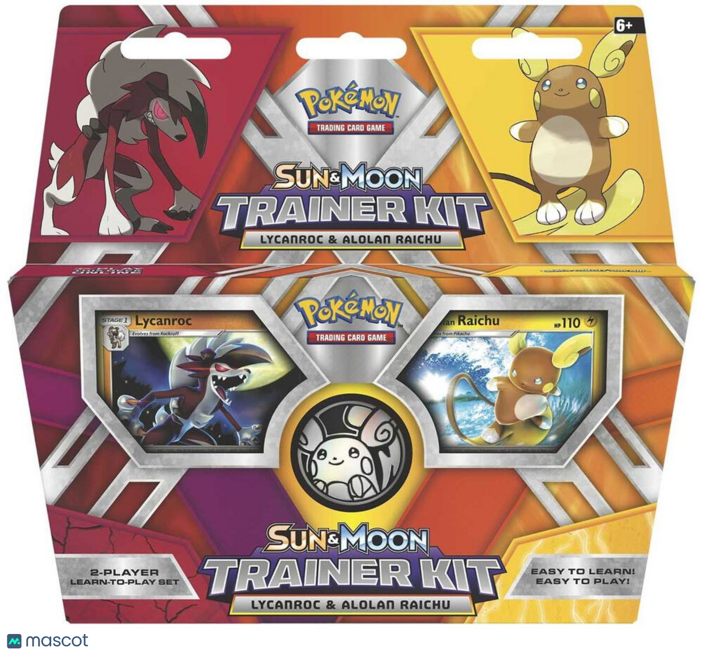 2017 Pokemon Sun & Moon Trainer Kit Lycanroc & Alolan Raichu