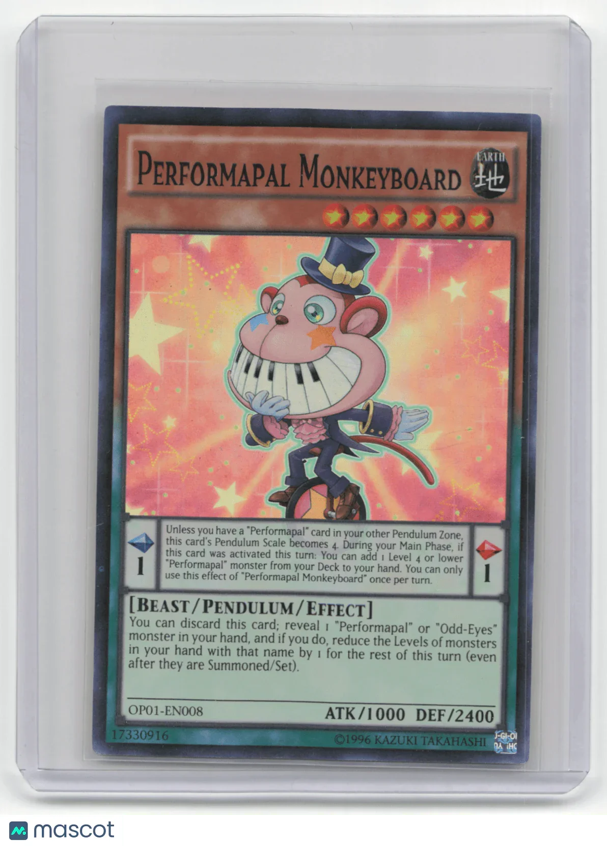 2016 Yu-Gi-Oh! Performapal Monkeyboard OTS Tournament Pack 1 #OP01-EN008 English - Papa Joey's Collectibles