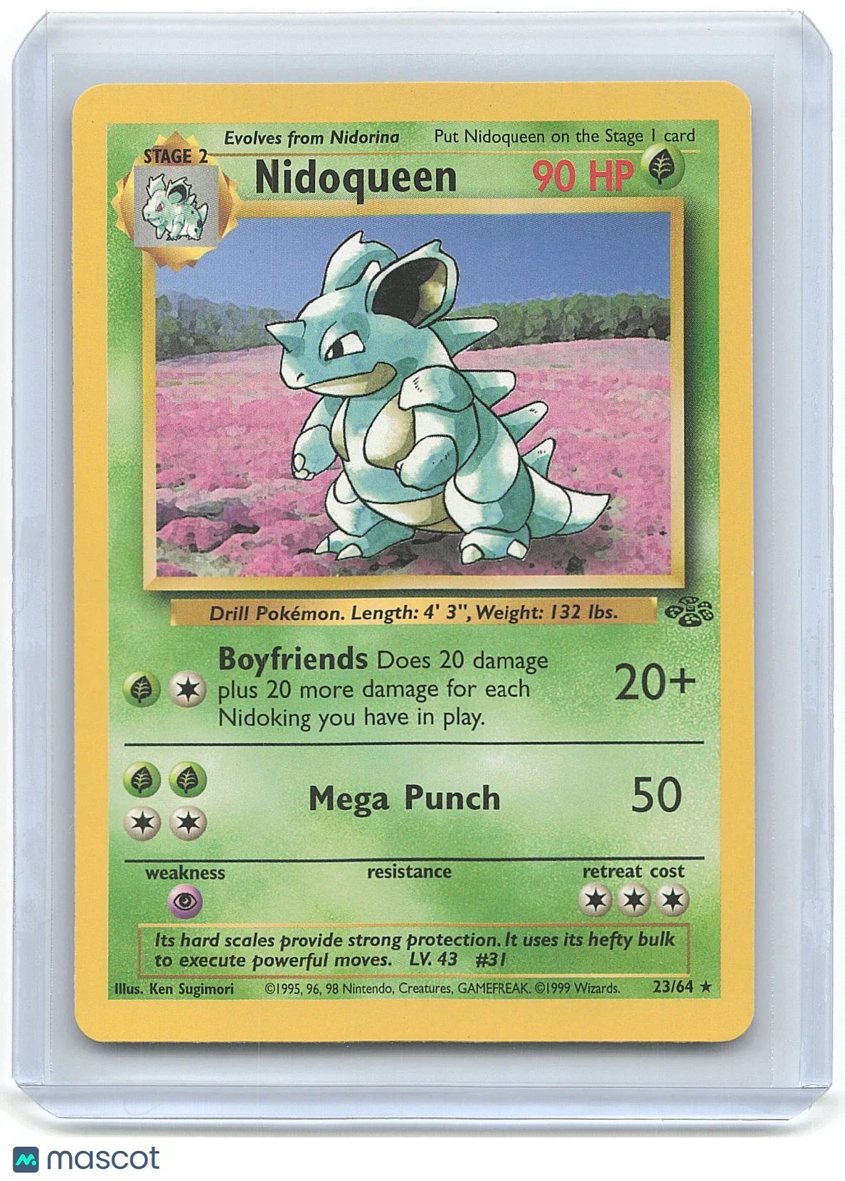 1999 Pokemon Nidoqueen #23/64 23/64 - Papa Joey's Collectibles