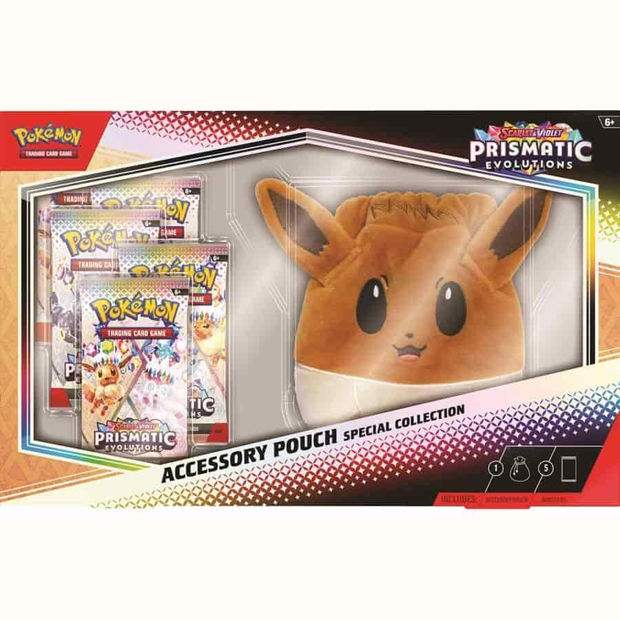 Pokemon Prismatic Evolutions Accessory Pouch Special Collection Box
