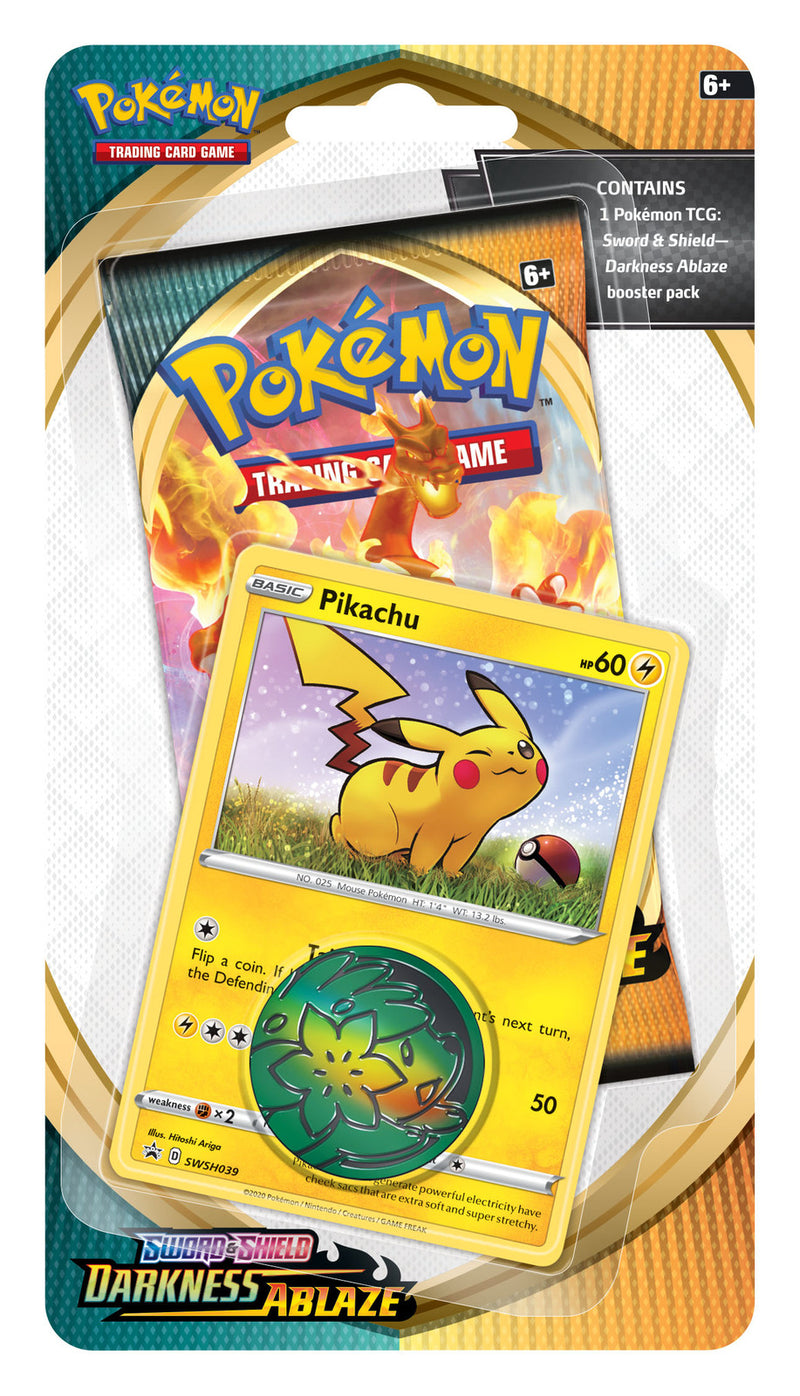 2020 Pokemon Sword & Shield Darkness Ablaze (Pikachu) Single Pack Blister