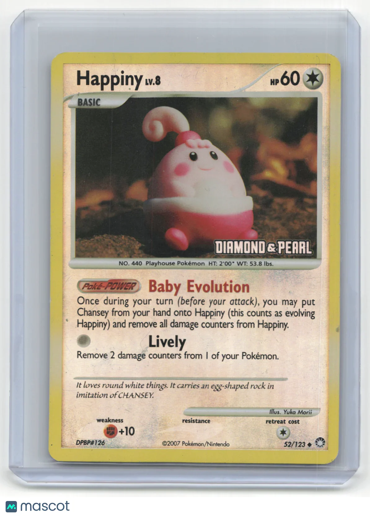 Pokemon TCG Happiny 2007 Pokemon Diamond & Pearl #52/123 English - Papa Joey's Collectibles