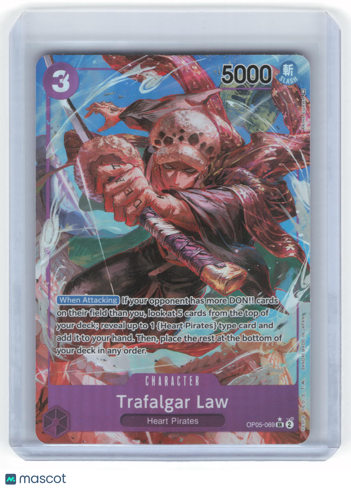 2023 One Piece Trafalgar Law Awakening of the New Era Secret Rare Foil #OP05-069