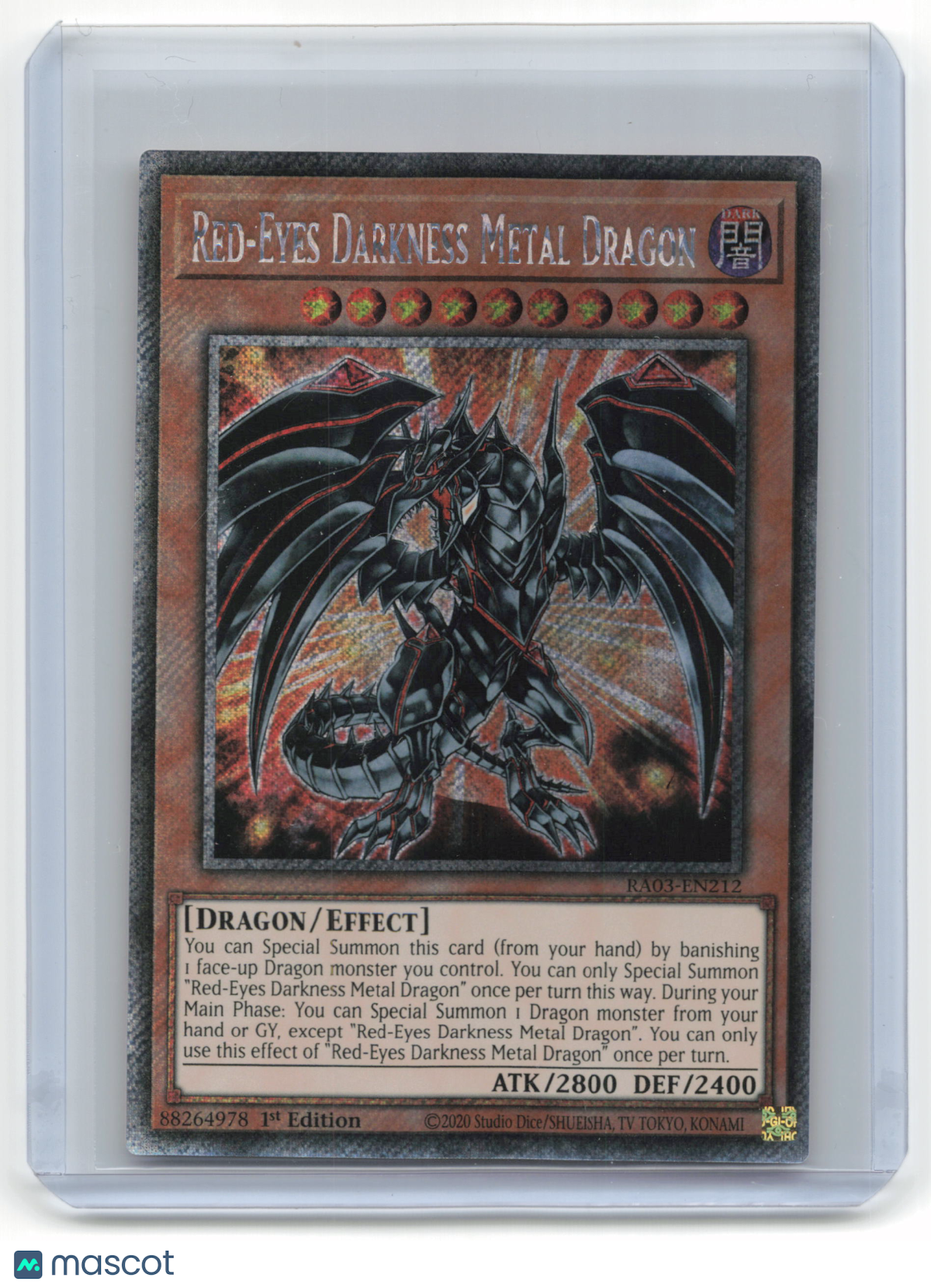 2008 Yu-Gi-Oh! Red-Eyes Darkness Metal Dragon Quarter Century Stampede #RA04-EN109 English - Papa Joey's Collectibles