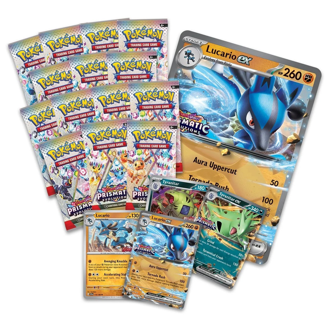 2025 Pokémon TCG: Prismatic Evolutions Lucario ex & Tyranitar ex Premium Collection