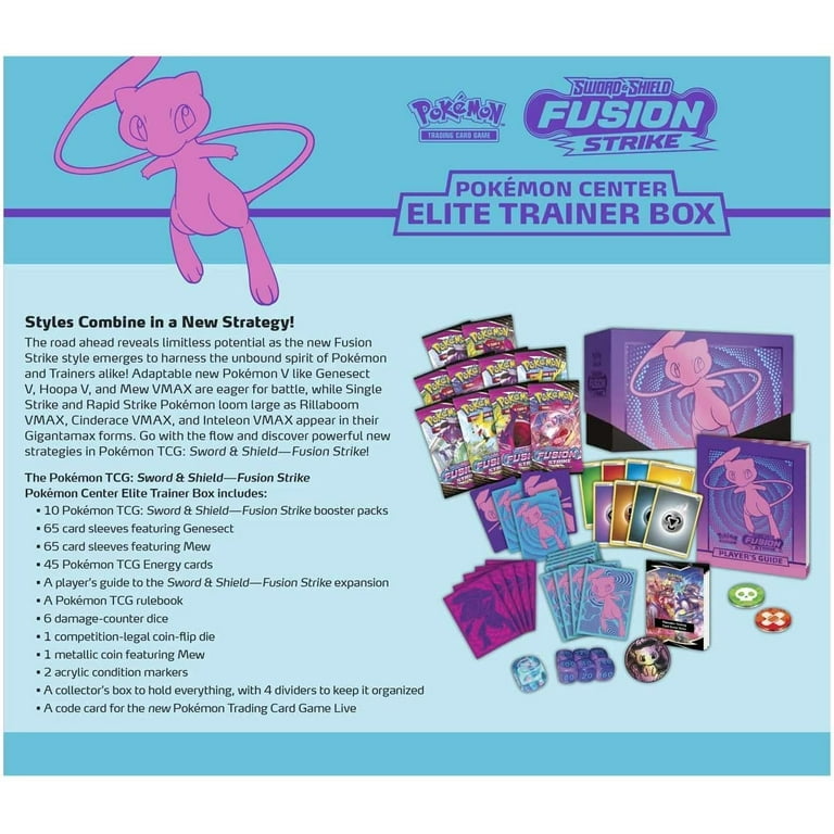 2021 Pokemon Sword & Shield Fusion Strike Pokemon Center Elite Trainer Box