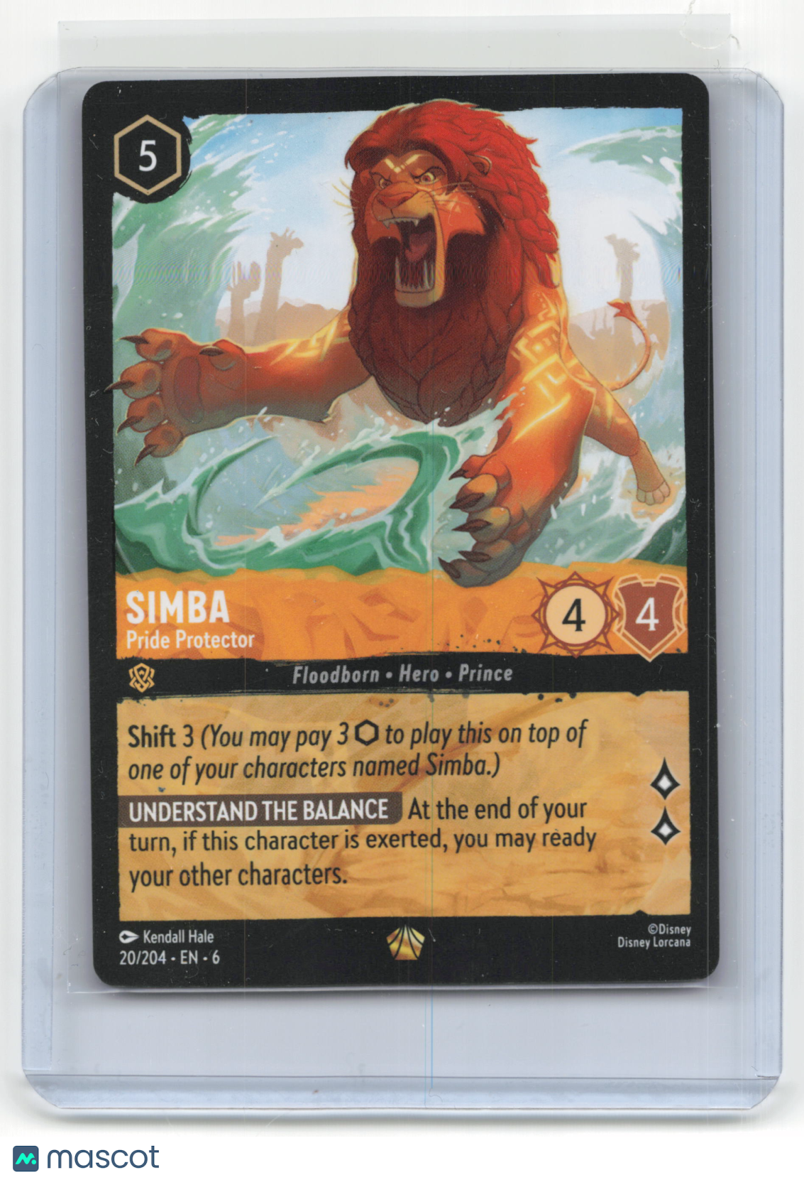 2024 Lorcana Simba Azurite Sea #20/204 English
