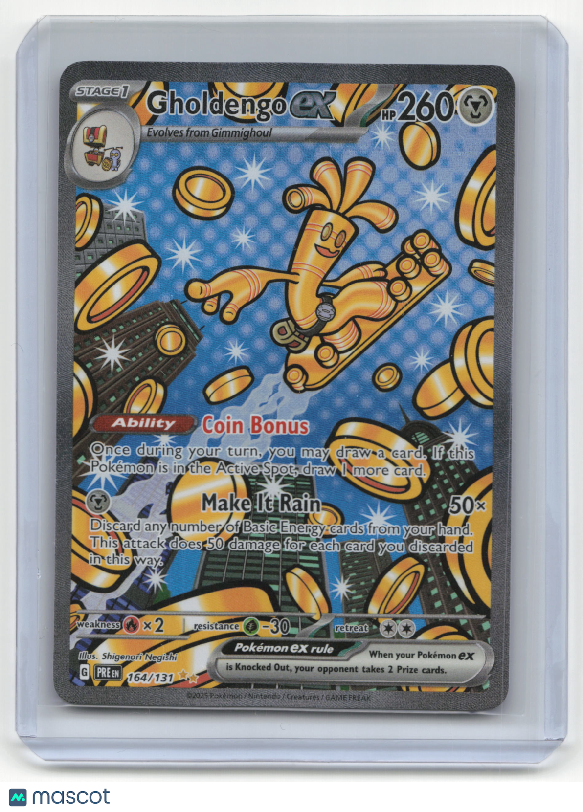 2025 Pokemon Gholdengo EX Prismatic Evolutions #164/131
