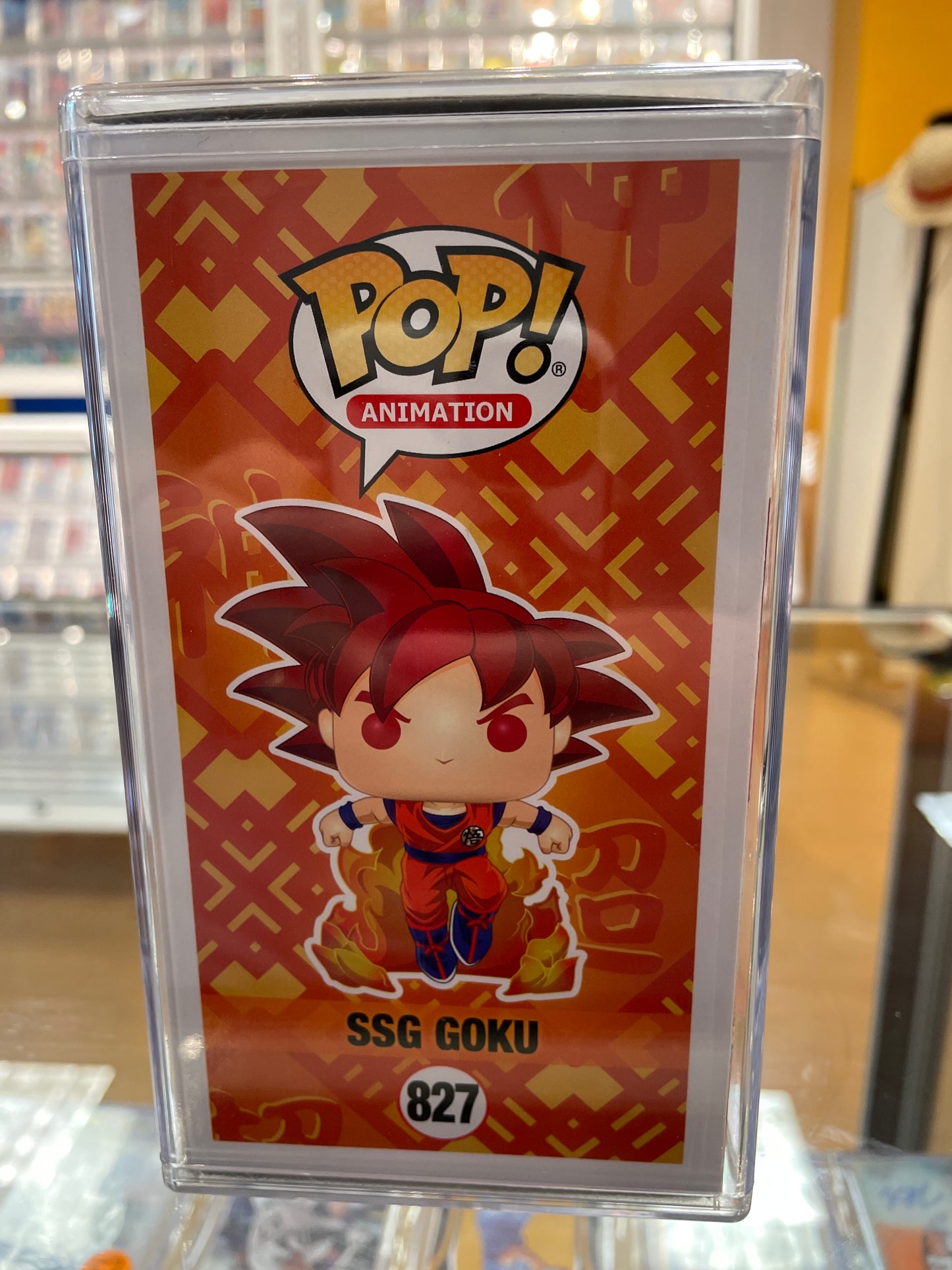 Funko Dragon Ball Super SSG Goku #827 (VG, W/ Protector) SDCC 2020 Exclusive