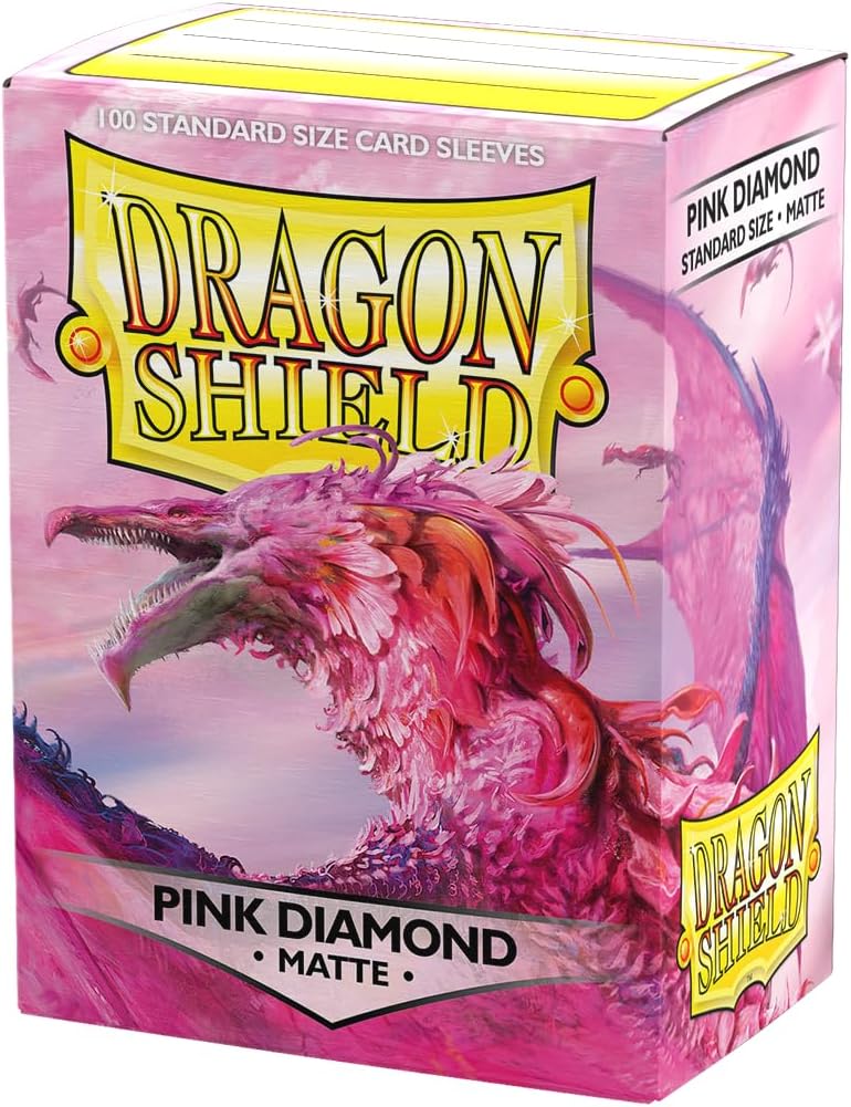 Dragon Shield Standard 20 Pt. Pink Diamond Matte Card Sleeves 100 Ct