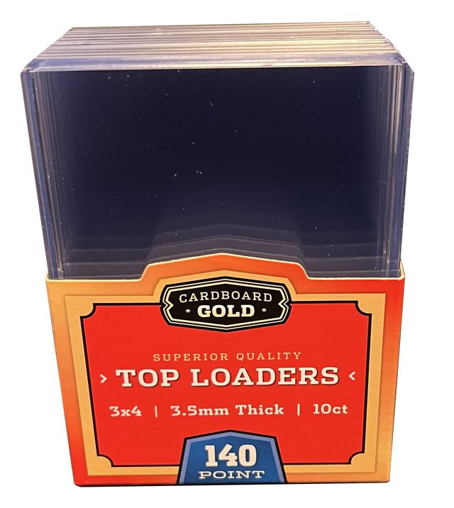 Cardboard Gold Standard 140 Pt. Clear 3" x 4" Toploader 10 ct.