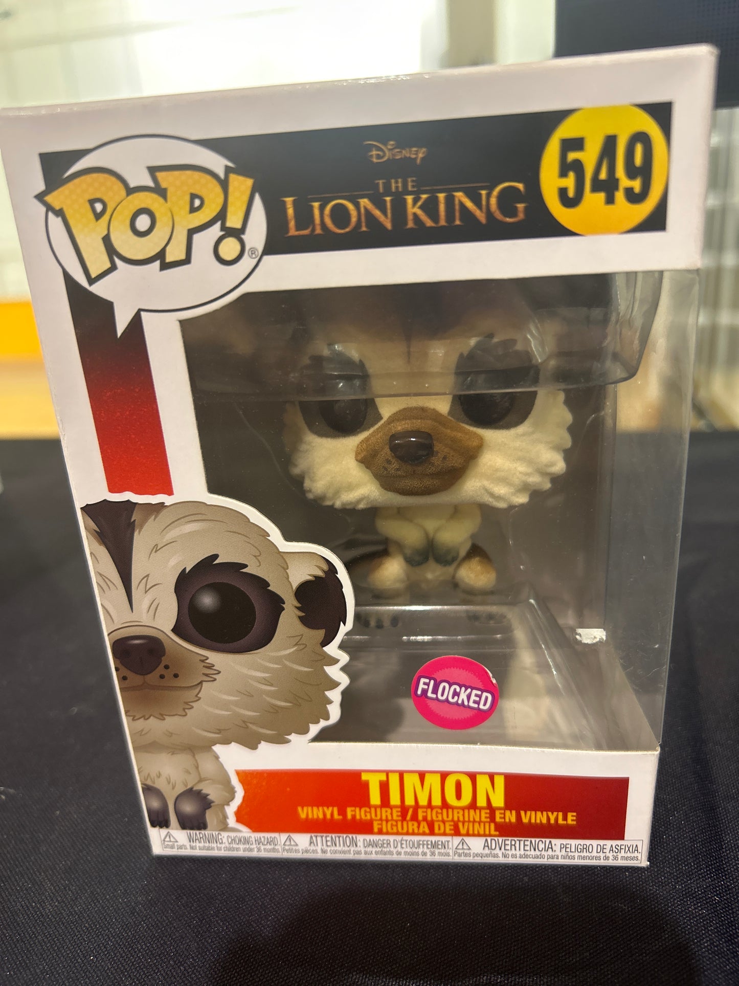 POP! THE LION KING 549 TIMON FLOCKED