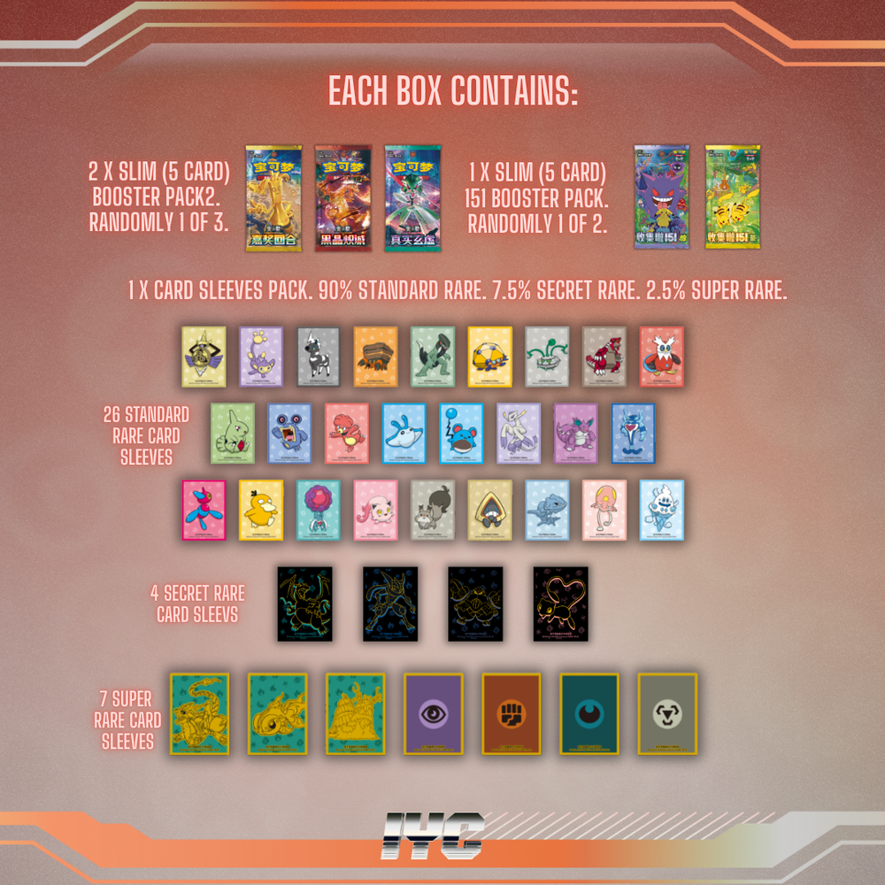 2025 Pokémon TCG: Scarlet & Violet—Collect 151 | Travel Card Sleeve Blind Box (Vol. 2)