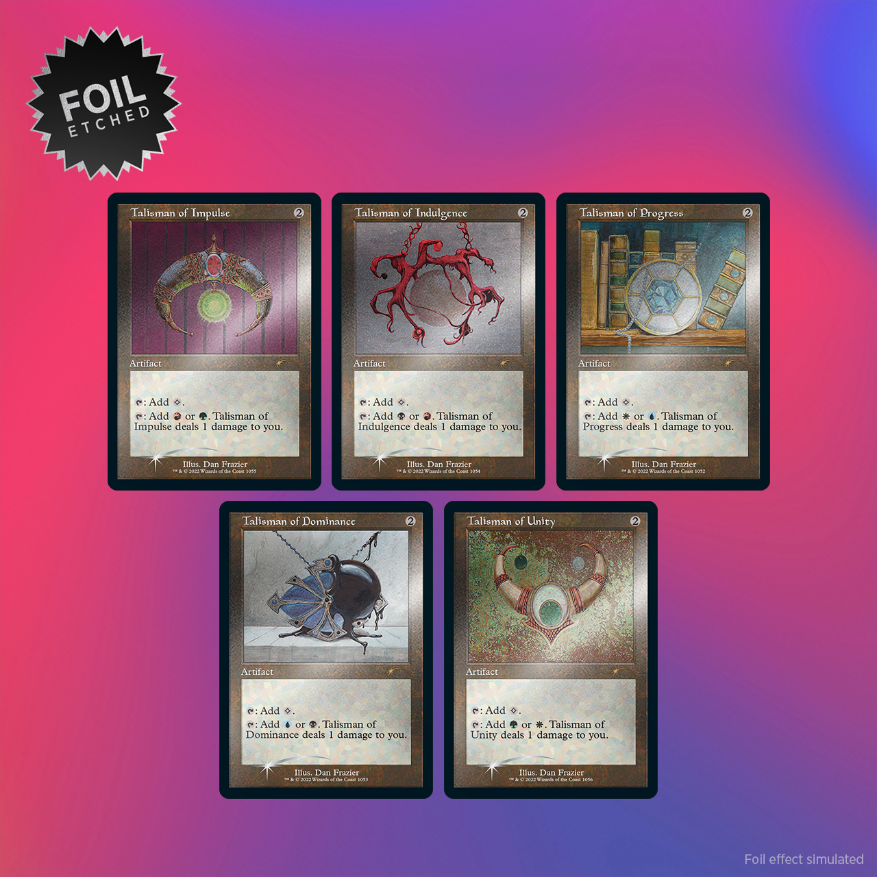 Magic: The Gathering—Secret Lair Drop: Dan Frazier Is Back Again: The Allied Talismans - Foil Etched Edition