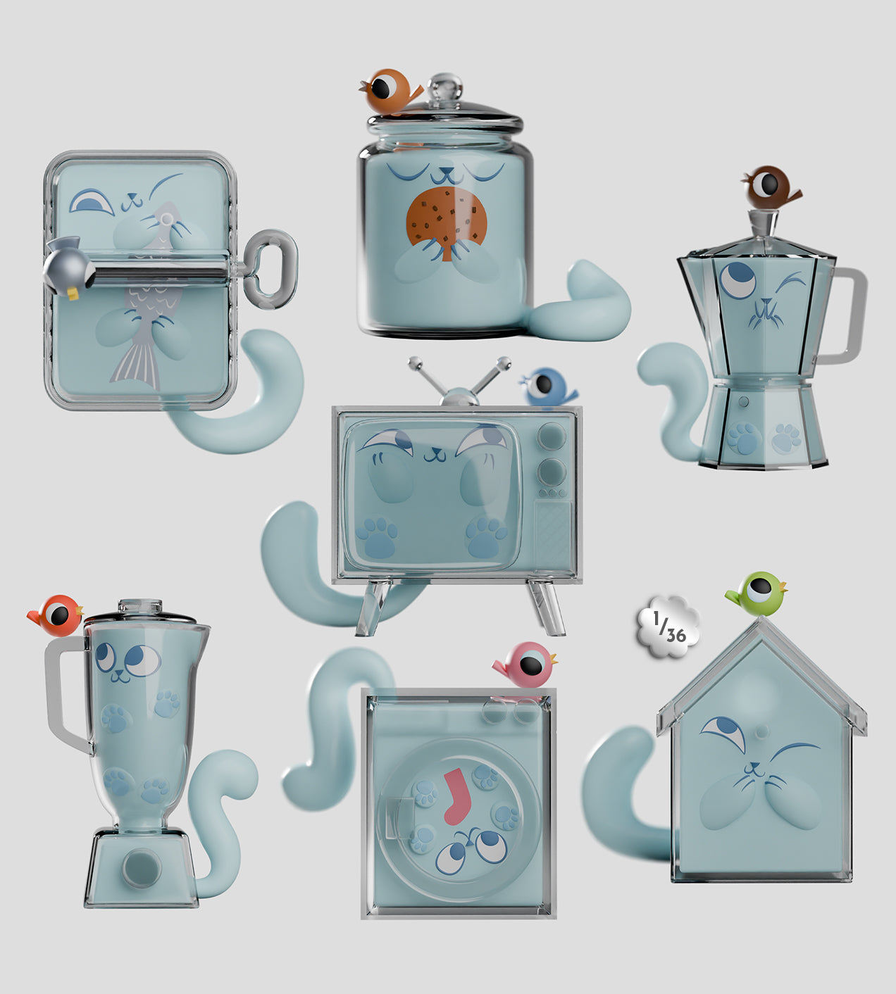 Kaleidos Creative - Ghost Cat - Blind Box