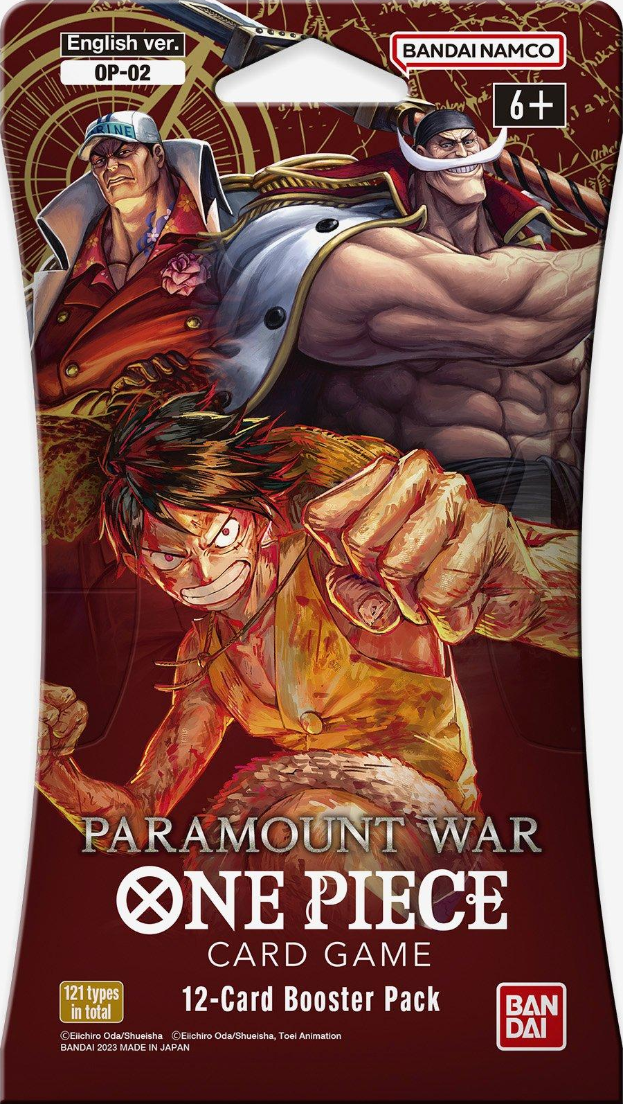 One Piece Card Game: Paramount War (OP-02) Sleeved Booster Pack