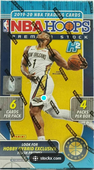 2019-20 NBA Hoops Premium Stock Hobby Hybrid Box