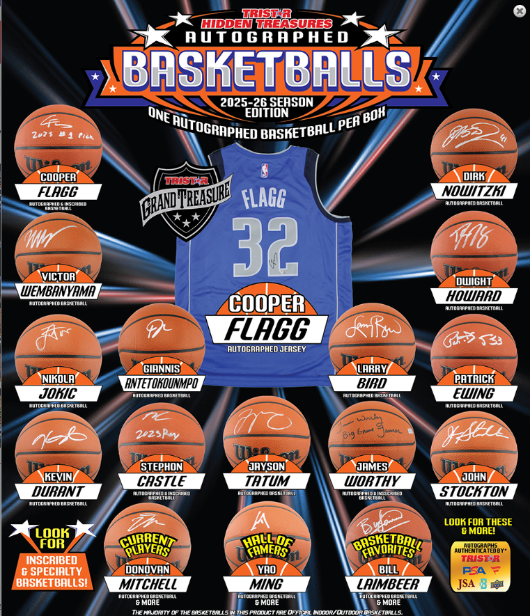 TriStar Hidden Treasures Autographed Basketball Mystery Box