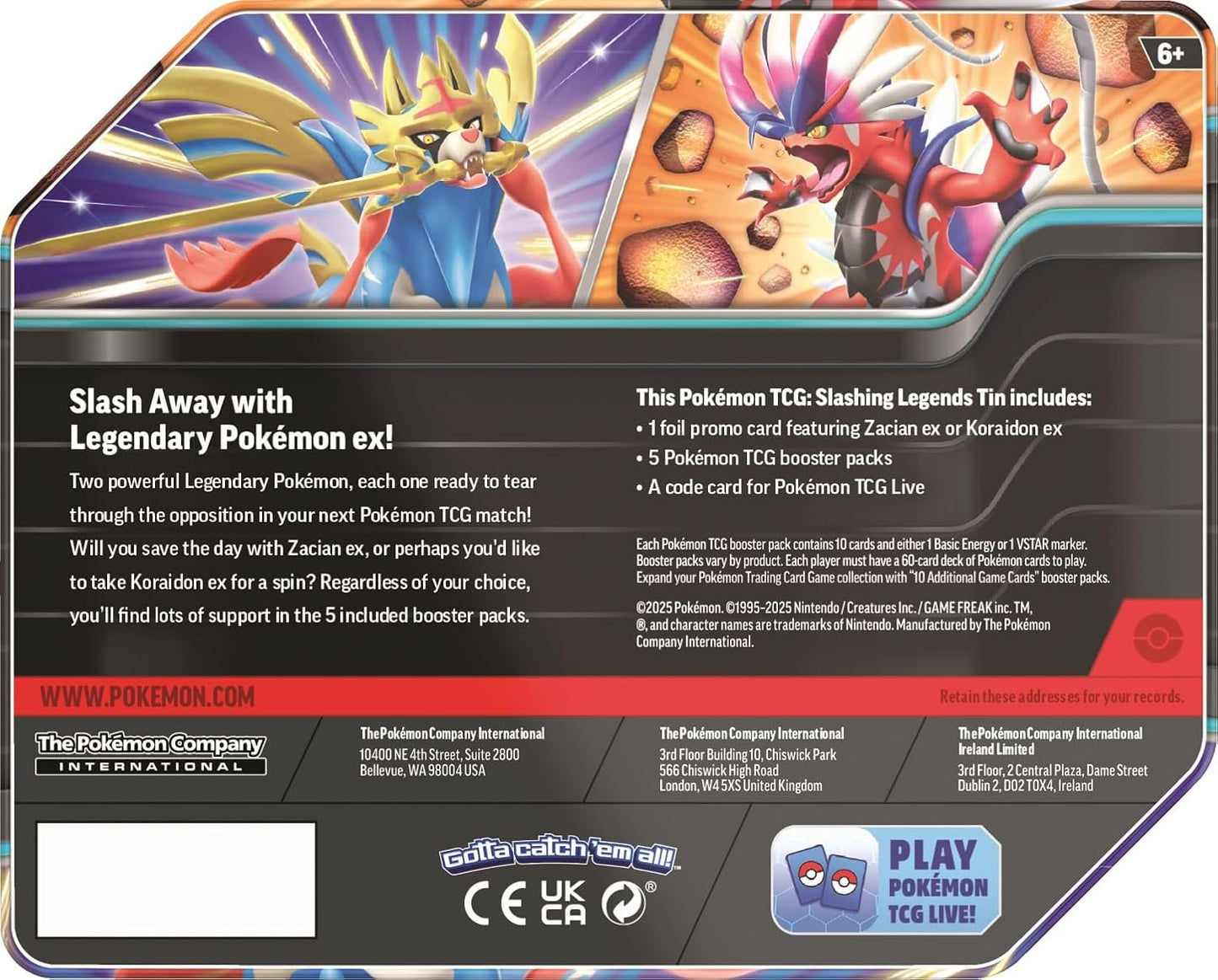Pokémon TCG: Slashing Legends Tin