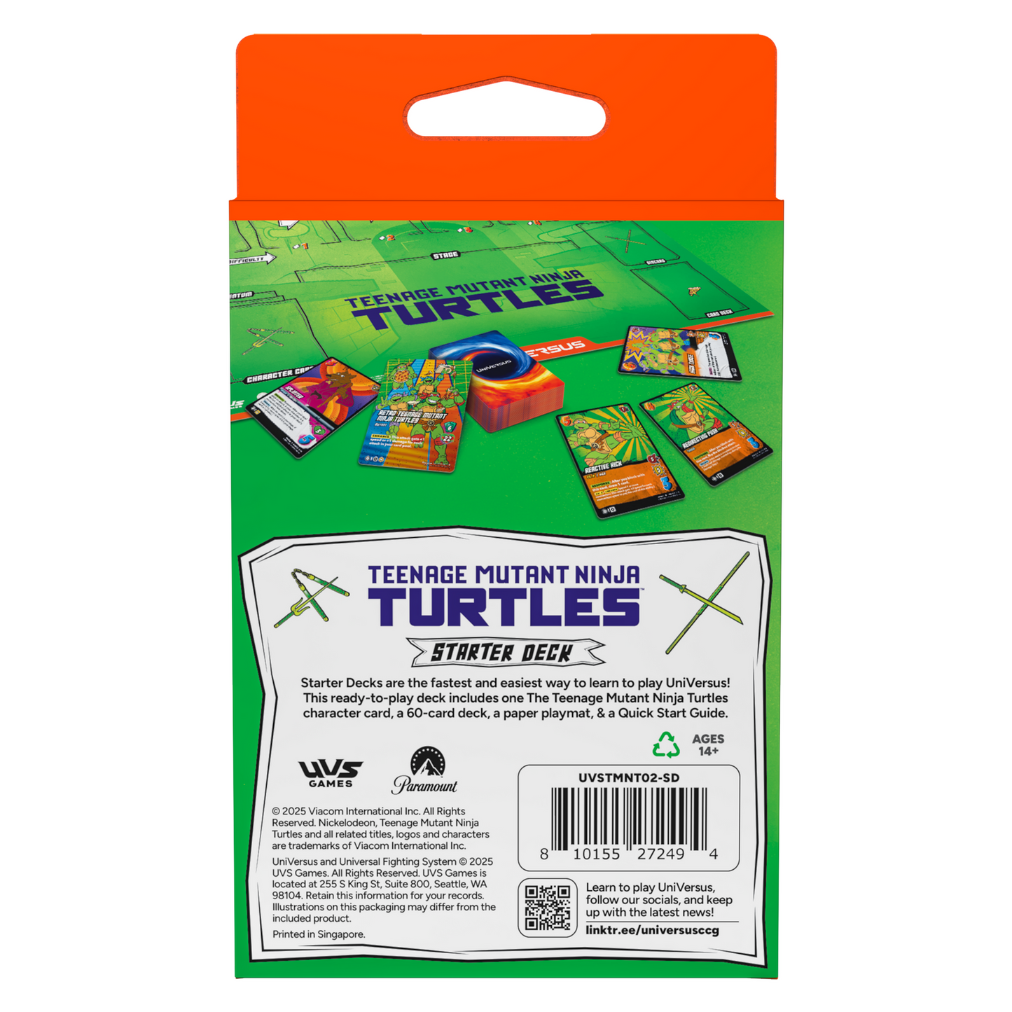 2025 UniVersus TCG: Teenage Mutant Ninja Turtles Starter Deck