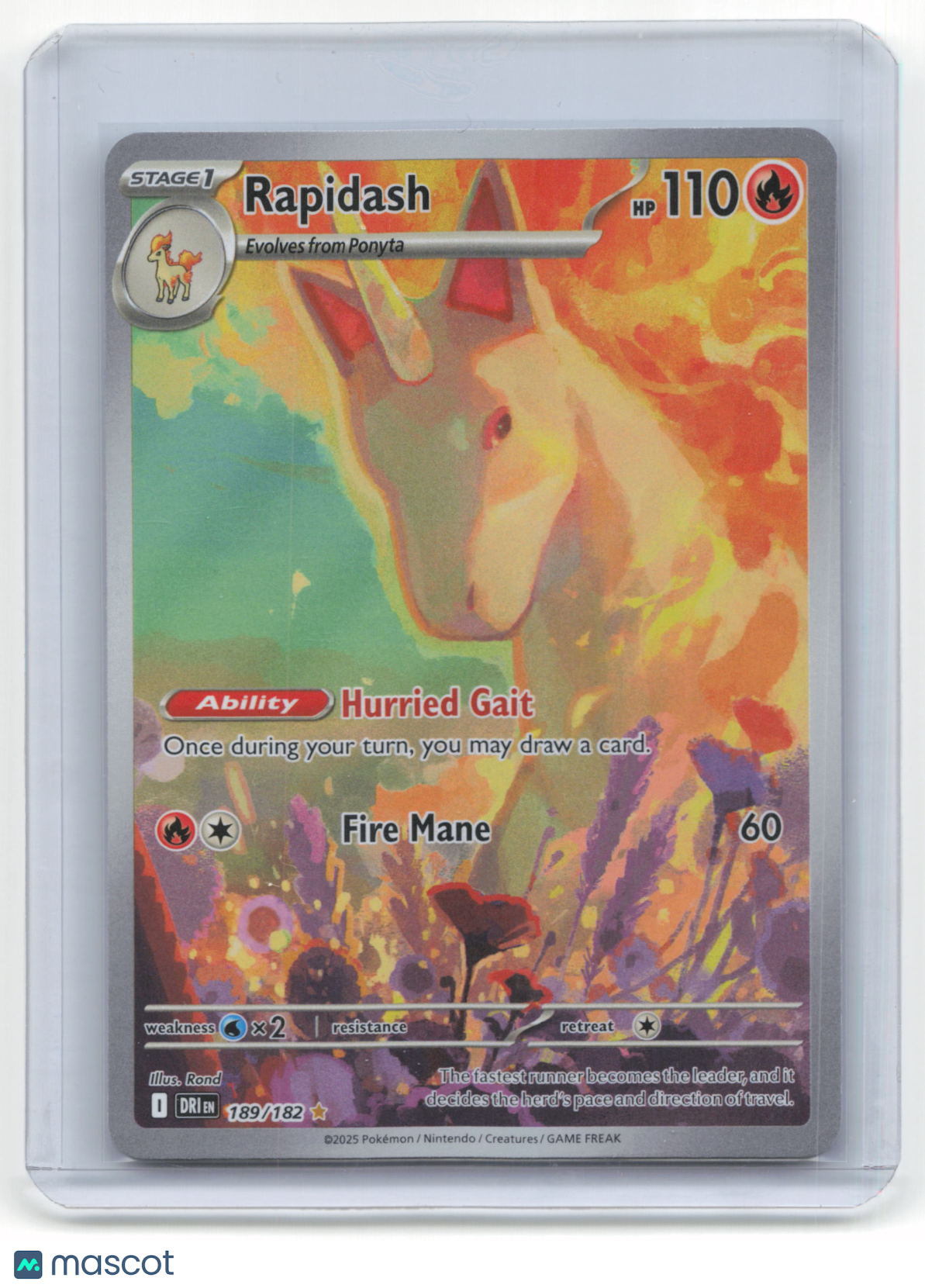 2025 Pokemon TCG Rapidash Destined Rivals #189/192 English