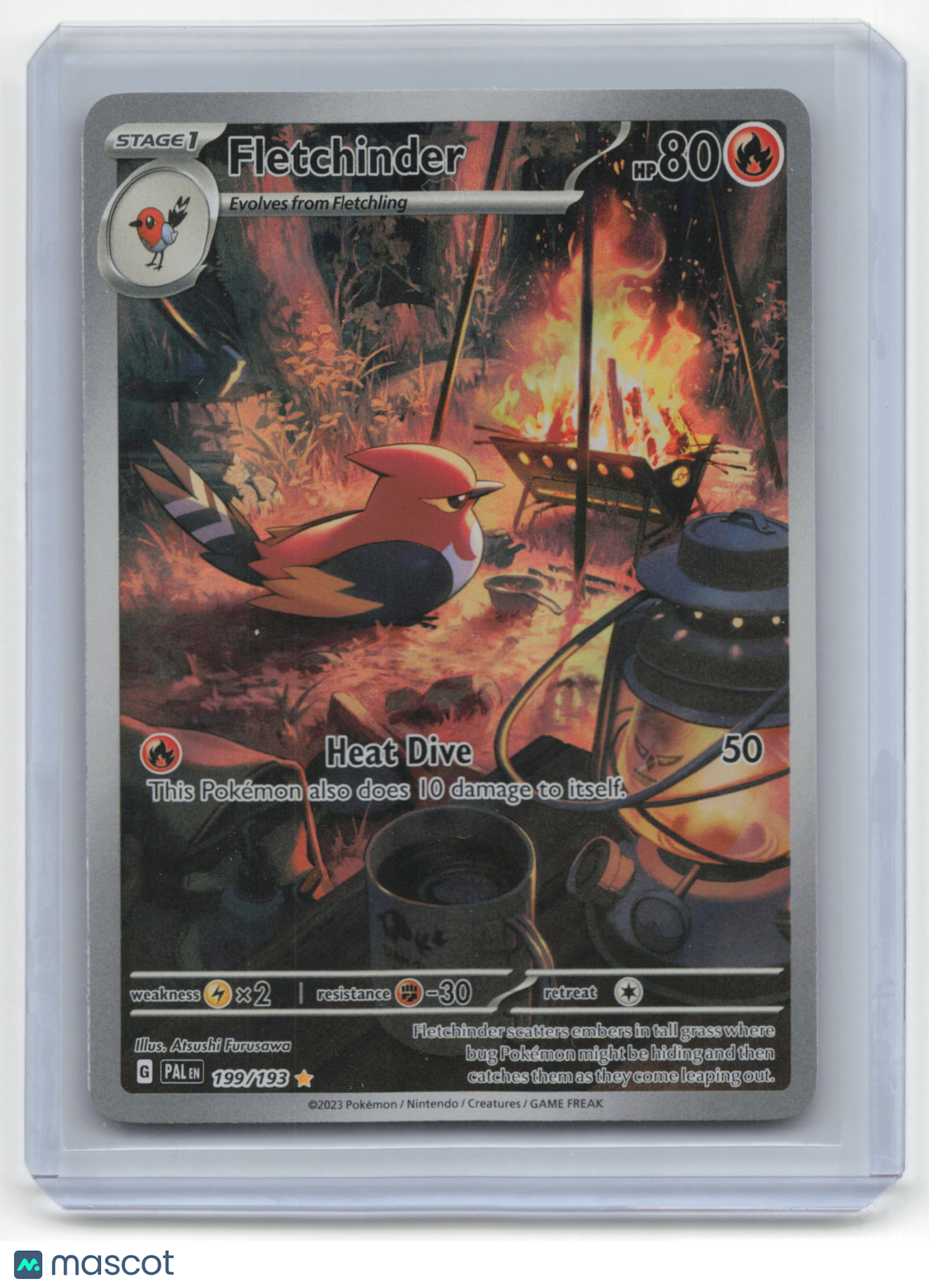 2022 Pokemon Fletchinder Paldea Evolved #199/193