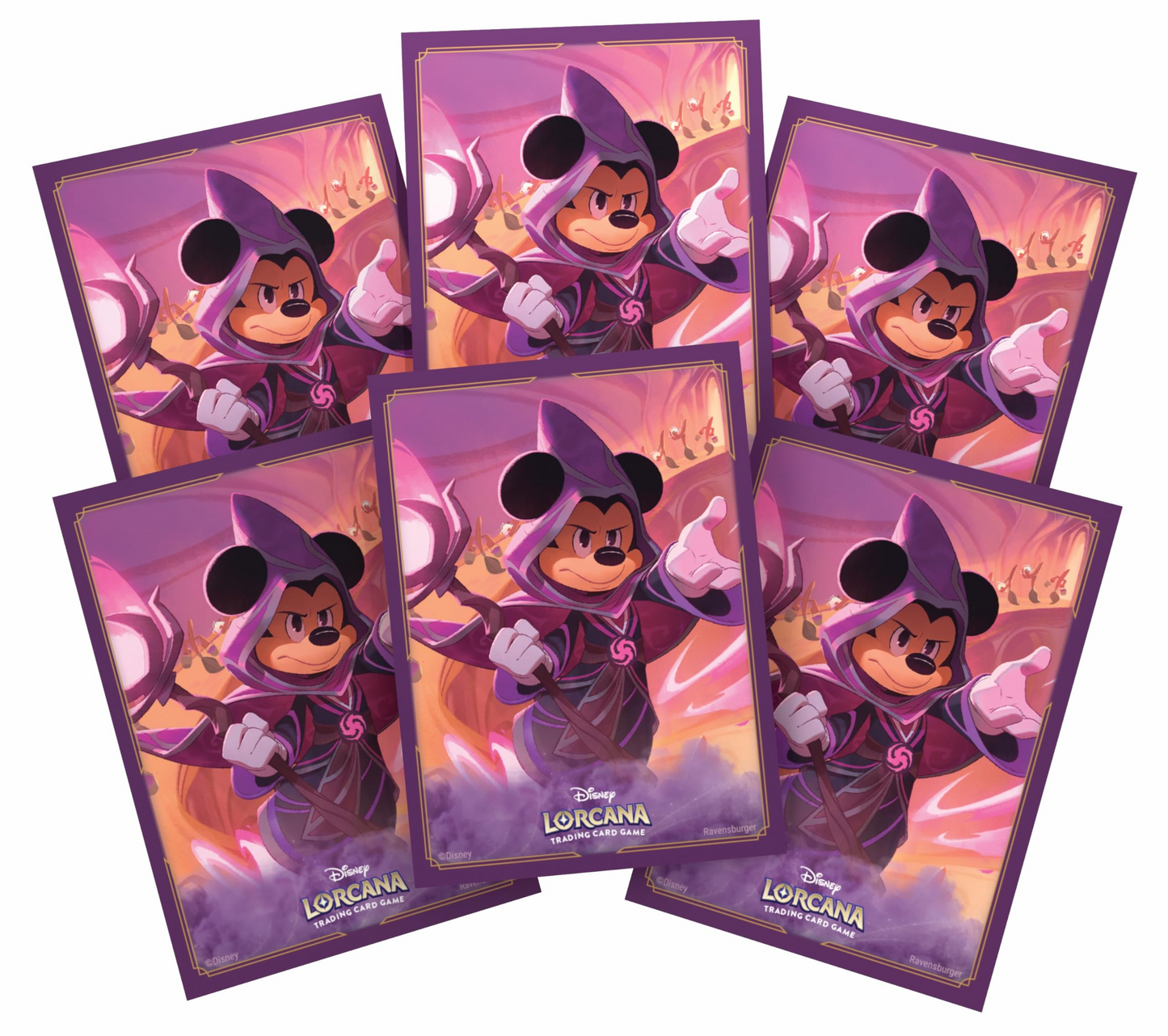 Lorcana Standard 20 Pt. (Mickey Mouse, Wayward Sorcerer) Card Sleeves 65 Ct
