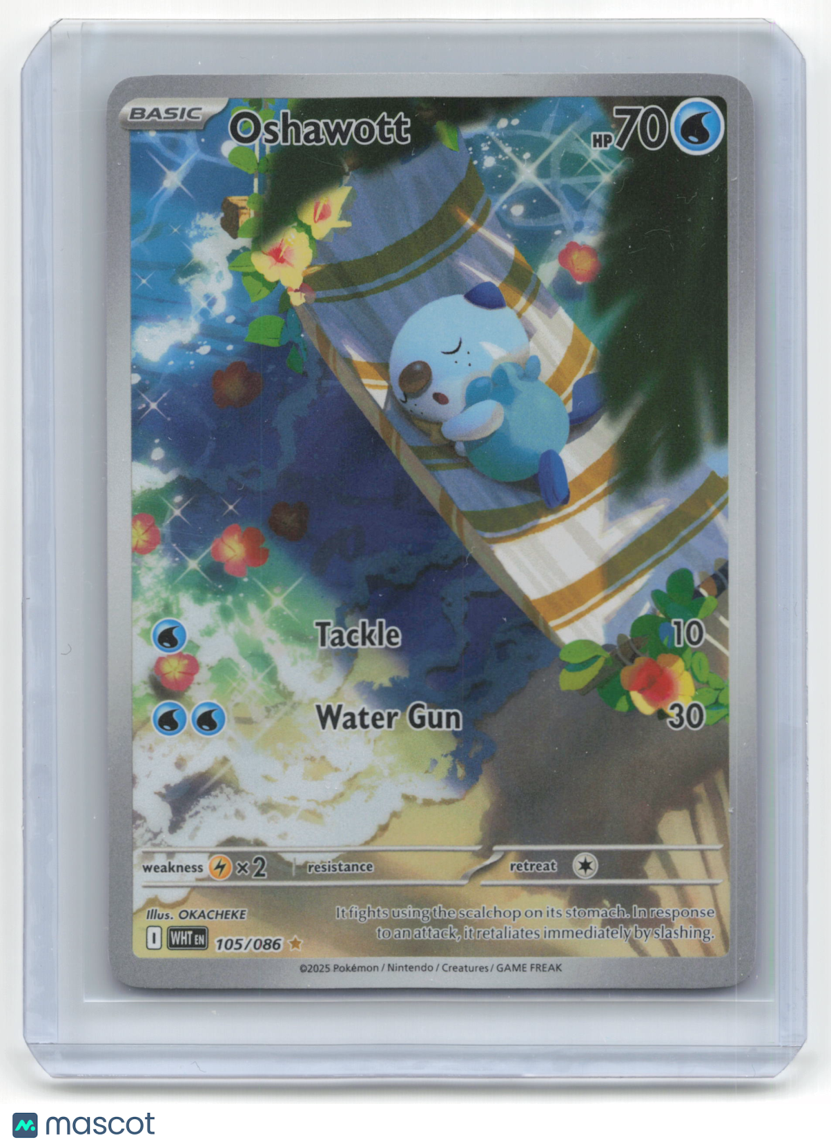 2025 Pokemon Oshawott White Flare #105/086