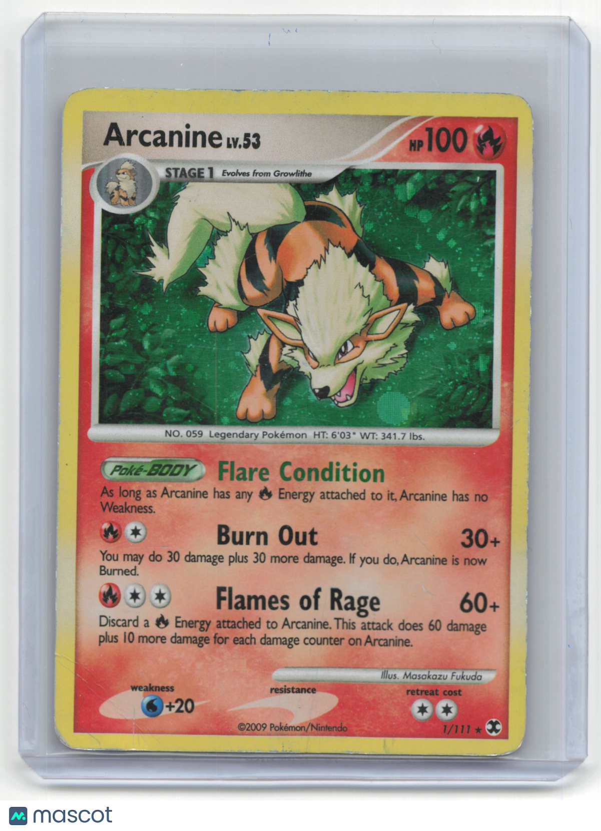 Pokemon TCG Arcanine 2009 Pokemon Platinum Arceus #1/111