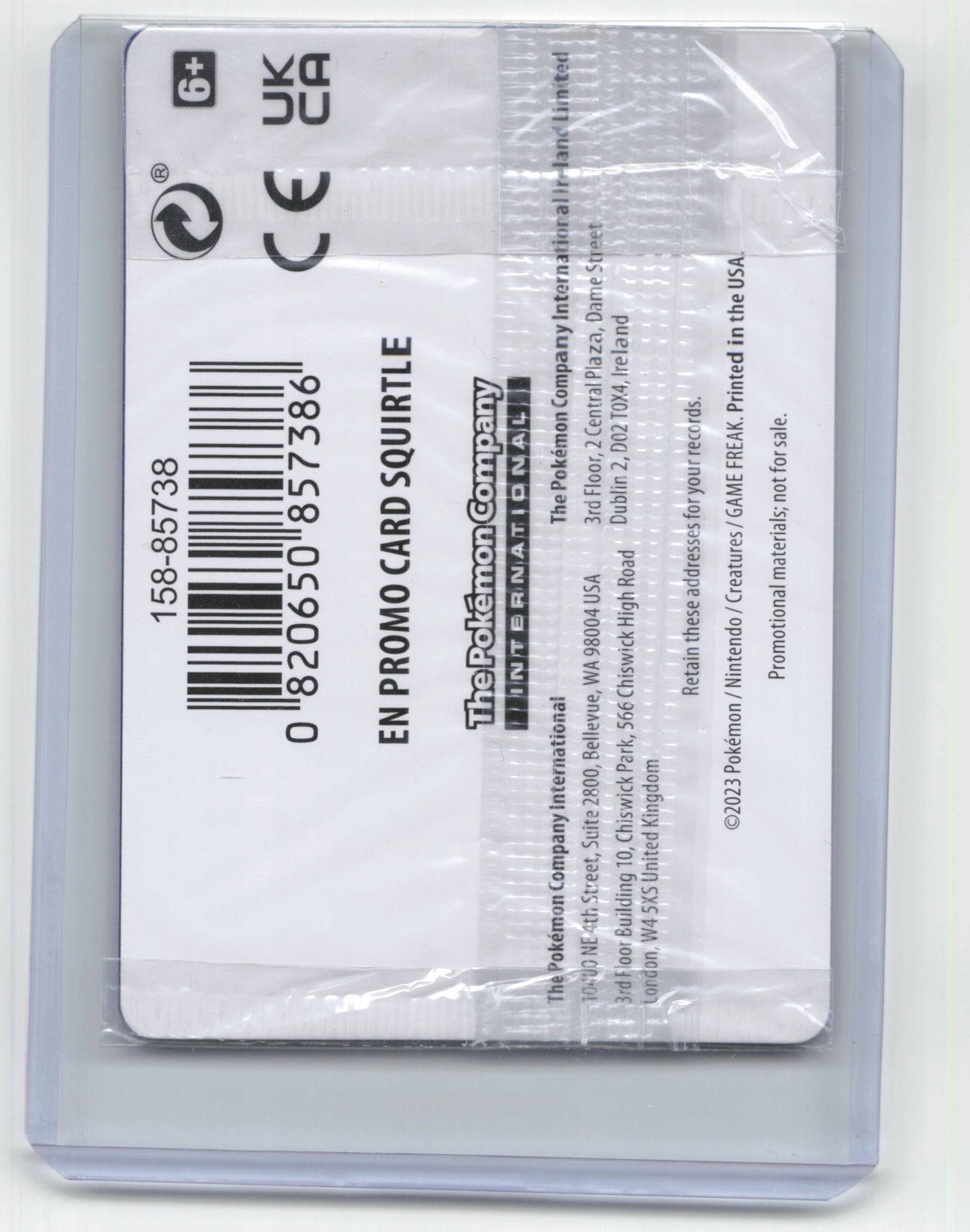 2023 Squirtle Pokemon 151 #007/165 Pokemon Center Stamped Sealed