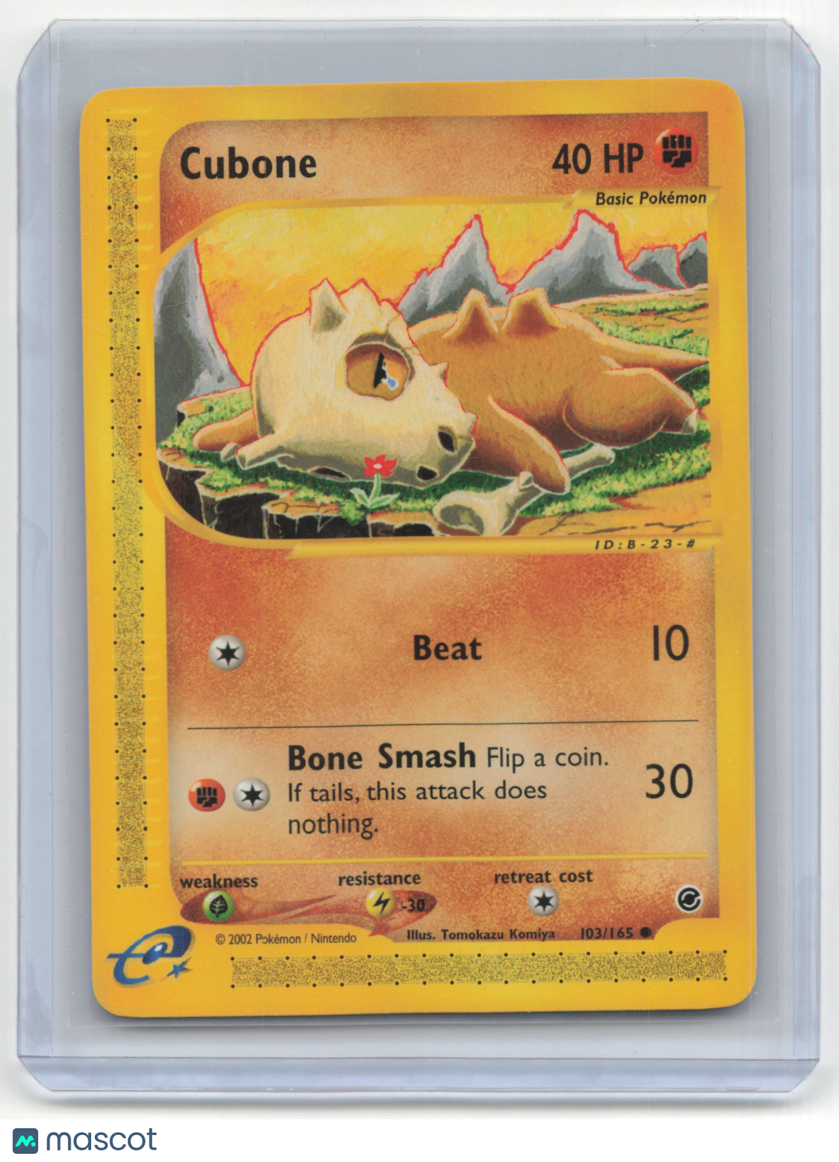 2002 Pokemon Cubone Expedition Base Set #103/165 Near Mint