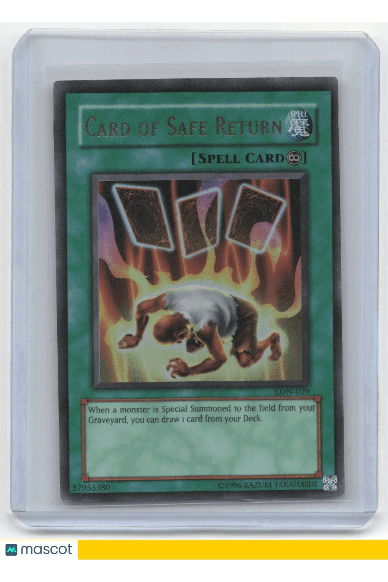 1996 Yu-Gi-Oh! Card of Safe Return Labyrinth of Nightmare #LON-029 English - Papa Joey's Collectibles