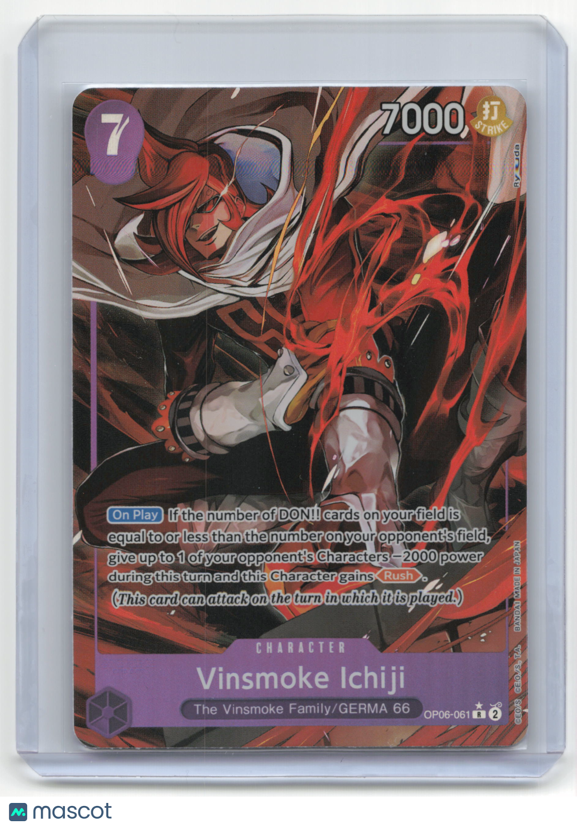2023 One Piece Card Game Vinsmoke Ichiji wings of the captain #OP06-061