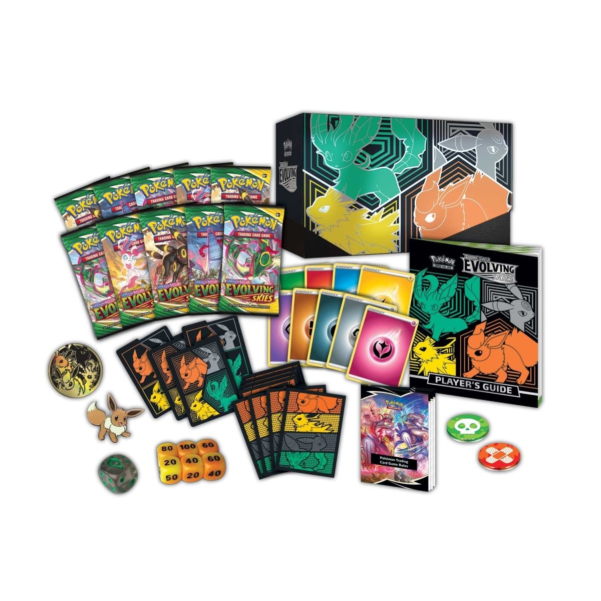 2021 Pokemon Sword & Shield Evolving Skies (Flareon) Elite Trainer Box