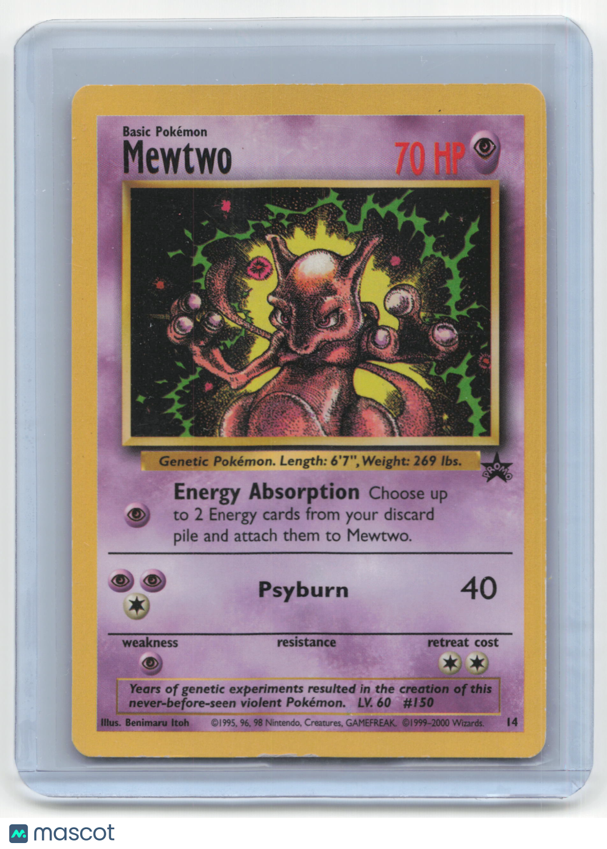 2000 Pokemon TCG Mewtwo Wotc Promo #14 Promo