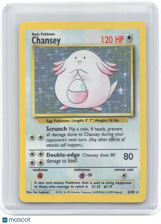 Chansey 1999 Pokemon Base Set #3/102 3/102