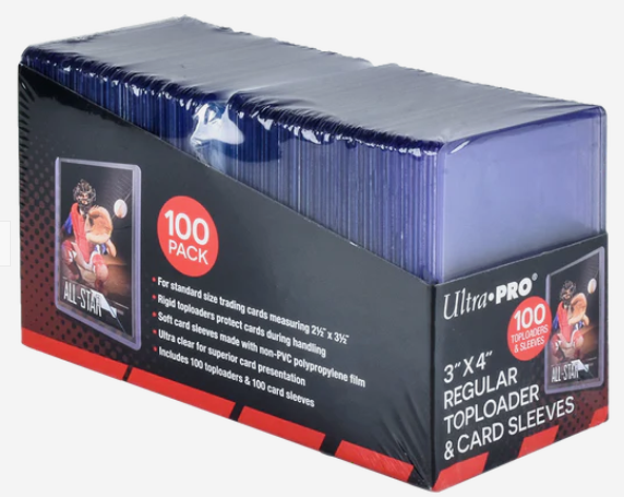 Ultra PRO 35 Pt. Pt. Clear 3" x 4" Regular Toploader & Card Sleeves 100 ct.
