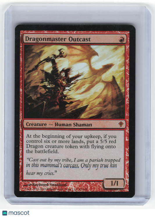 2010 Magic: The Gathering Dragonmaster Outcast Worldwake Mythic Foil #81/145